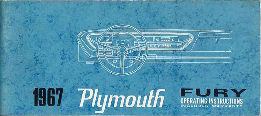 view cover of 1967 Fury Owners Manual by Plymouth