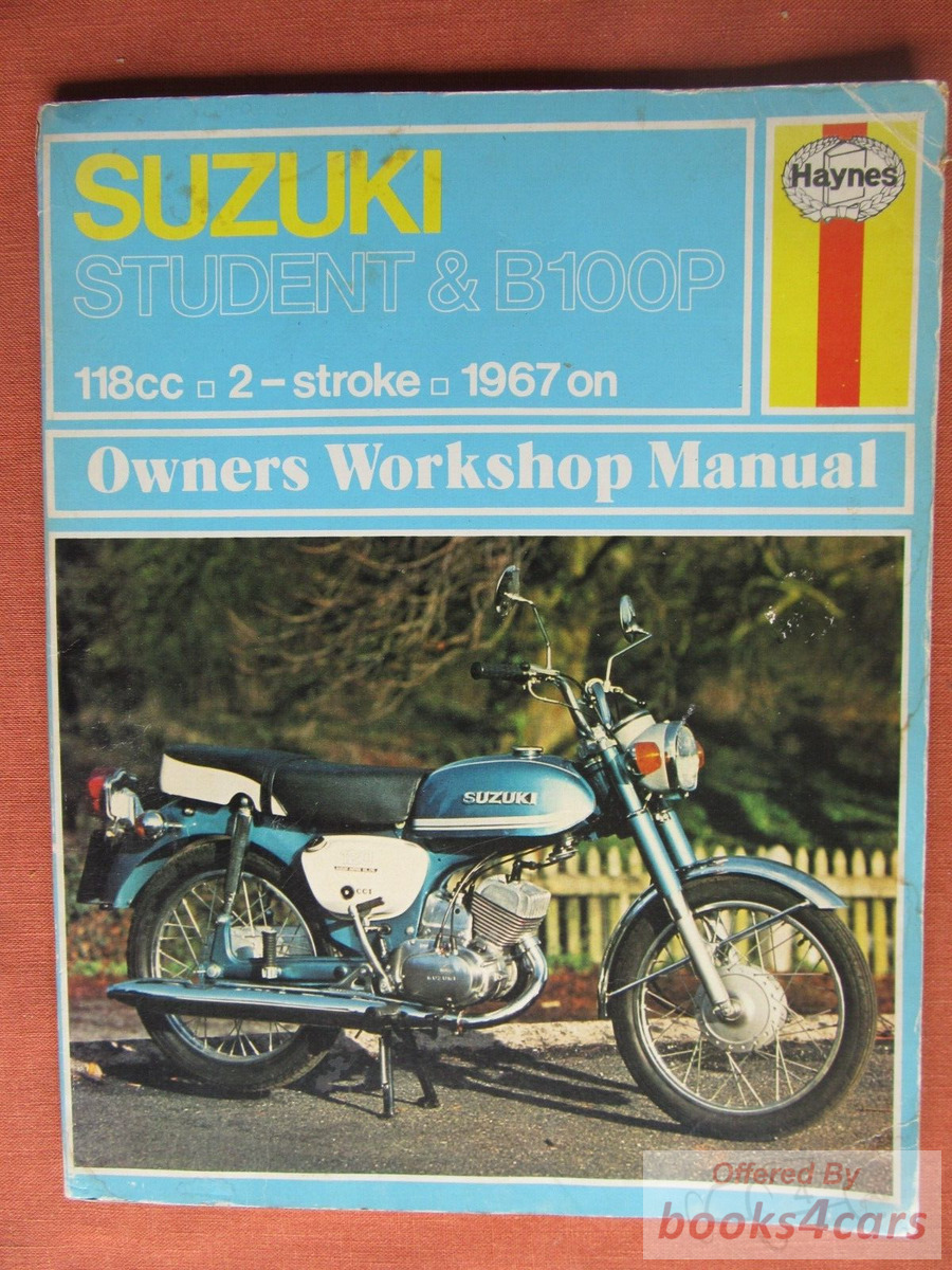 view cover of 1967 on Suzuki Student & B100P 2stroke Owners Workshop Manual, Haynes.