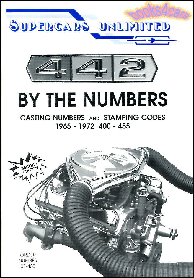 view cover of 1965-1972 Oldsmobile 442 by The Numbers Casting Numbers & Stamping Codes illustrated & explianed in great detail by the experts 52 pages