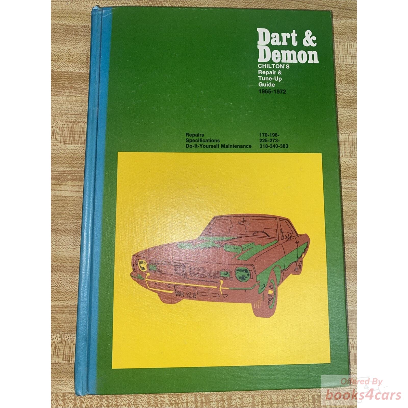 view cover of 1965-1972 Dart & Demon Shop Service Repair Manual by Chilton's