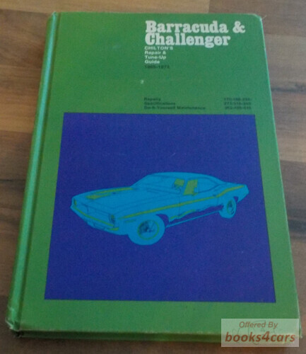 view cover of 1965-1972 Barracuda & Challenger Shop Service Repair Manual by Chilton for Dodge & Plymouth Baracuda & Chalenger