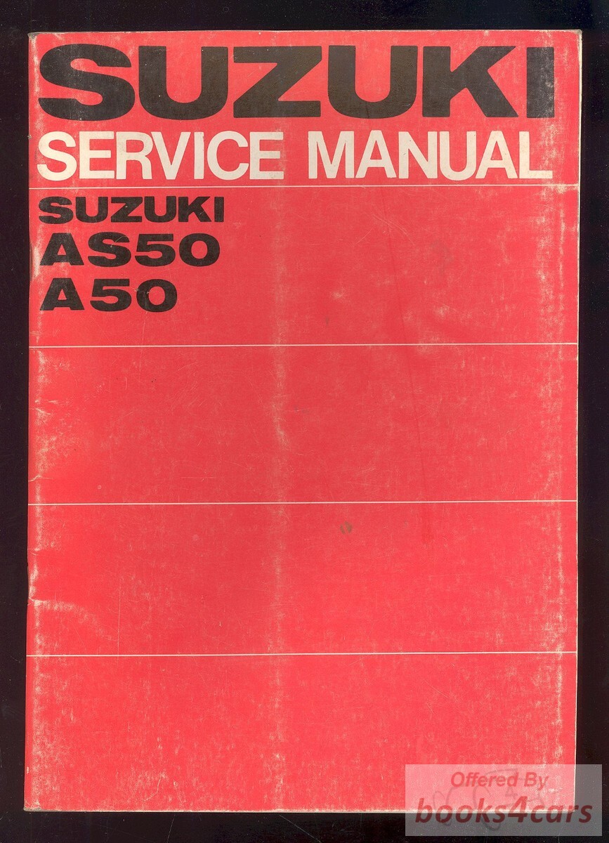 view cover of 1968 AS50 A50 Service Manual by Suzuki