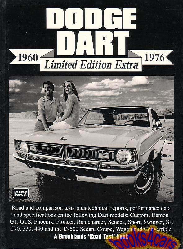 view cover of 1960-1976 Dodge Dart 136 page Portfolio of road test articles about Dart published in book form by Brooklands (also relevant to Plymouth Valiant)