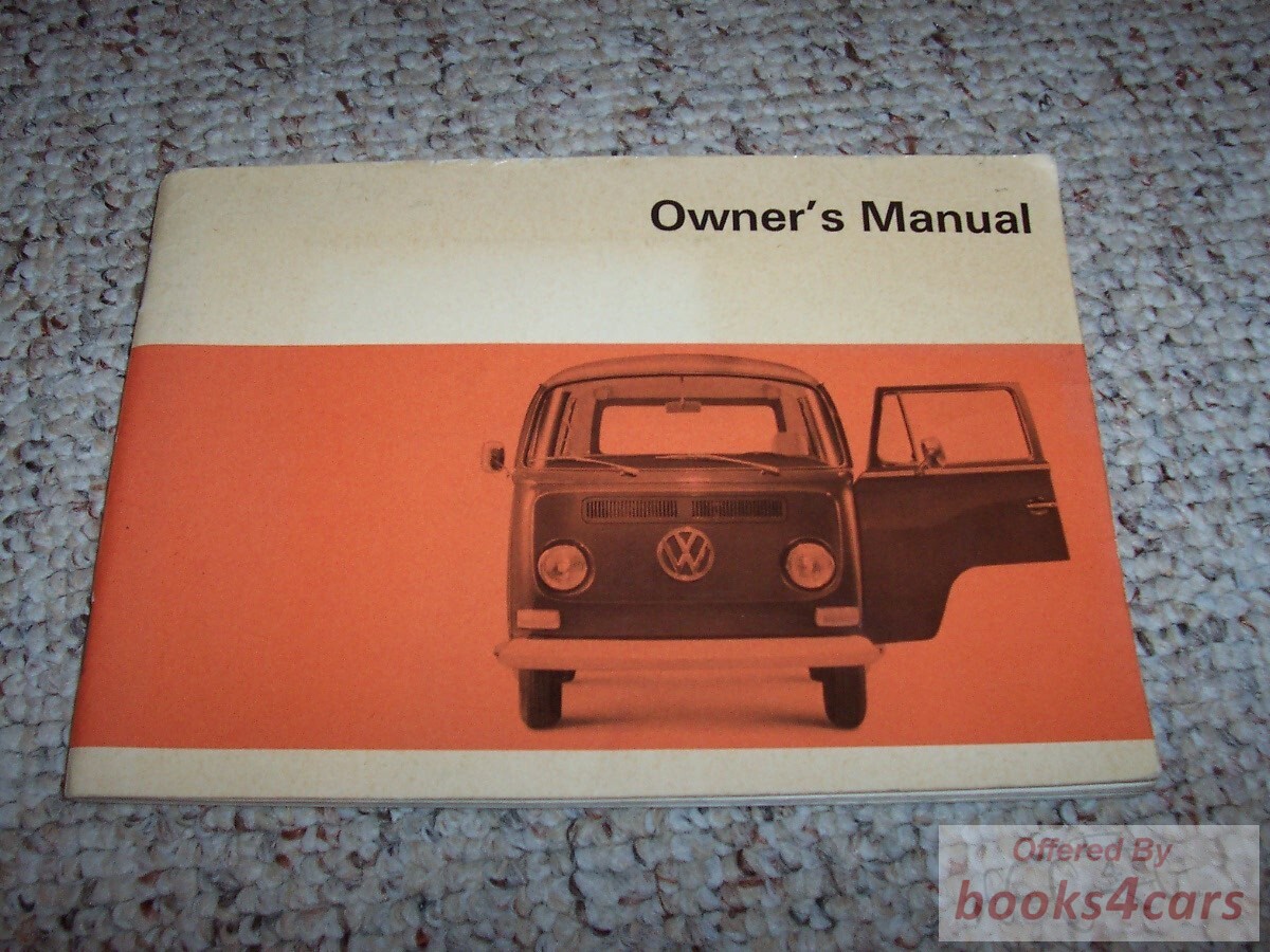 view cover of 1968 Bus Owners Manual by Volkswagen