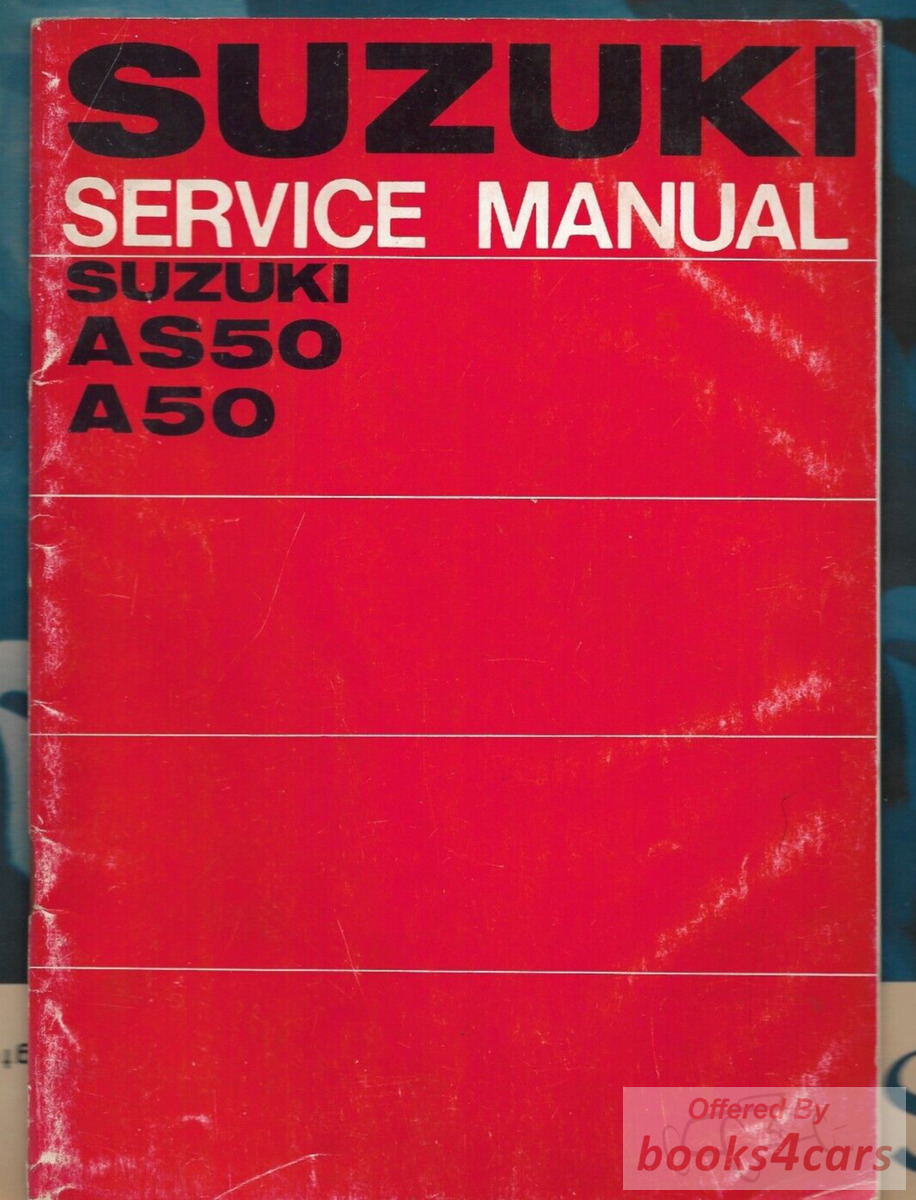 view cover of 1968 Suzuki A AS50 Shop Service Repair Manual - 48 pages