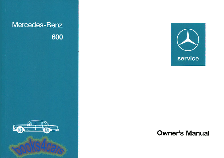view cover of 1964-1972 600 owner's manual by Mercedes