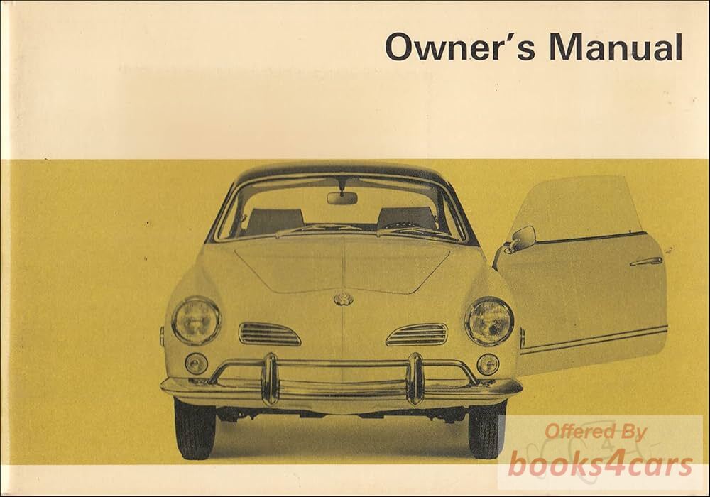 view cover of 1968 VW Karmann Ghia owners manual by Volkswagen