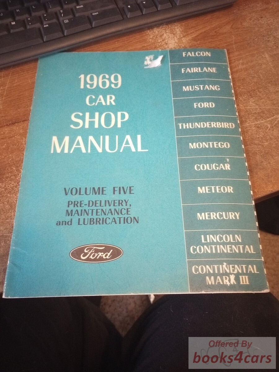 view cover of 1969 Pre-delivery maintenance & lube shop manual by Ford, Vol. 4.
