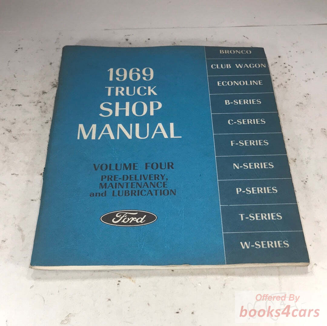 view cover of 1969 Truck Pre-delivery maintenance & lube shop manual by Ford, Vol. 4.