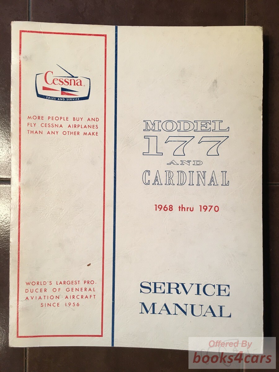 view cover of 1968-1970 177 Shop Service Repair Manual by Cessna