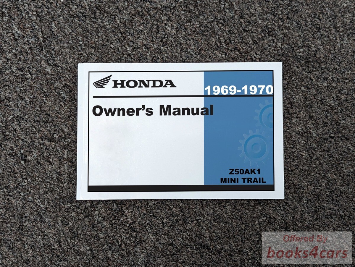 view cover of 1969-1970 Z50 Ak1 Mini trail owners manual by Honda for Z-50