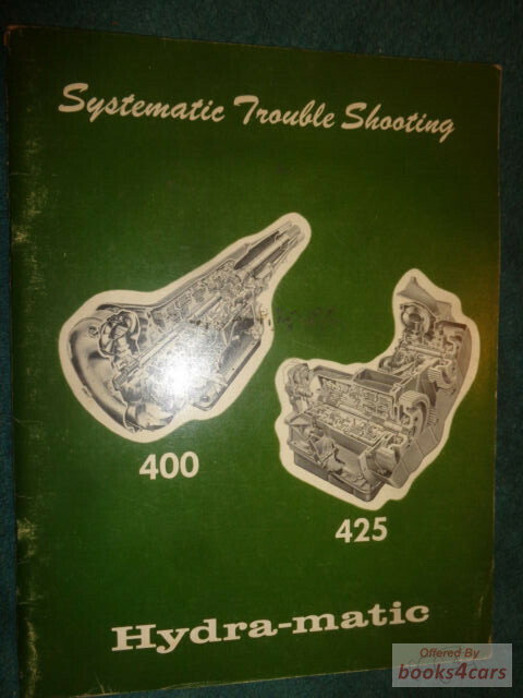 view cover of 1969 400 425 Hydramatic Systemic Troubleshooting Shop Manual by General Motors, 41 pages