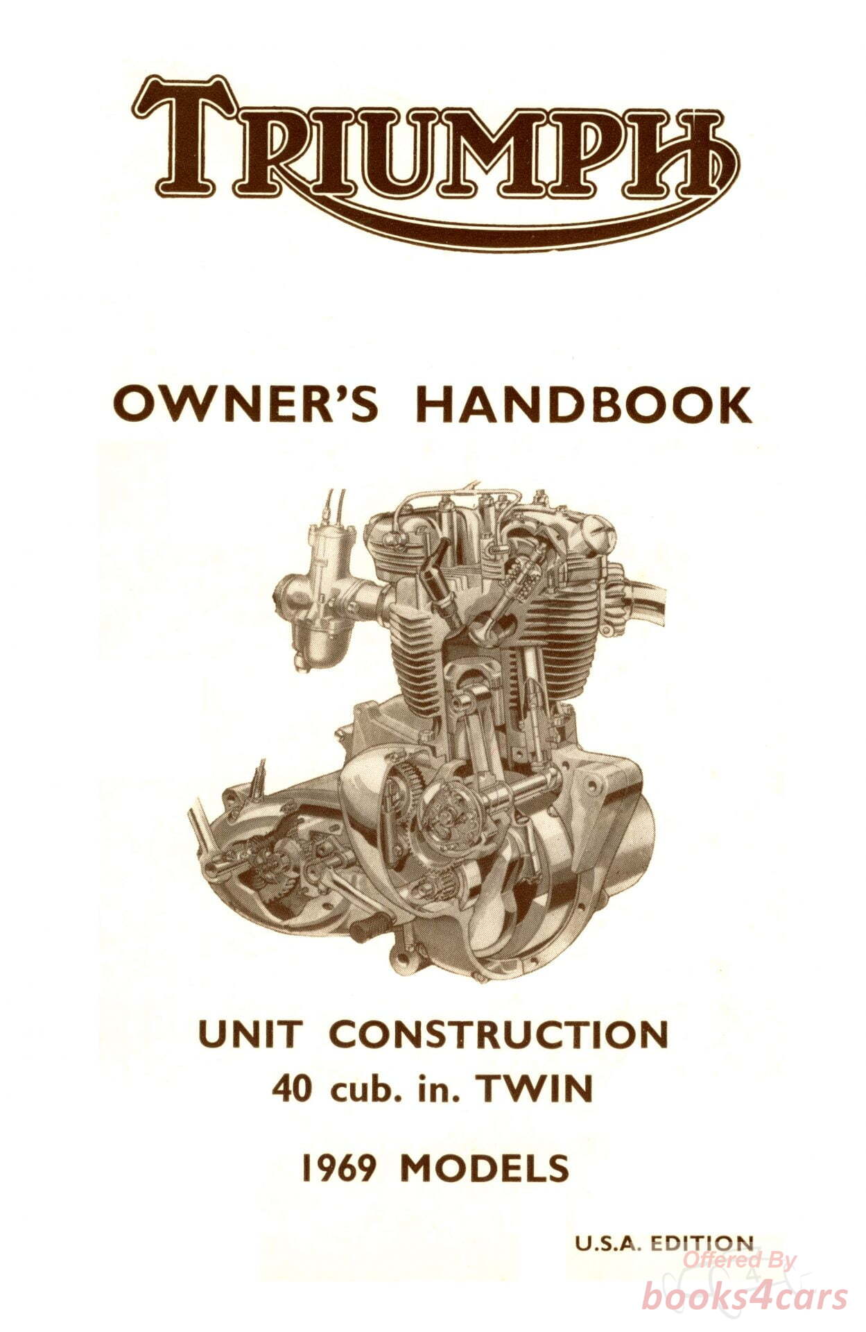 view cover of Owners Manual Handbook for 650 US 1969 by Triumph