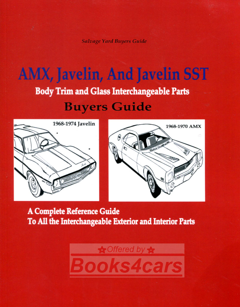 view cover of AMC AMX & Javelin Body Trim Glass Interchange Manual buyers guide
