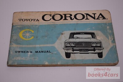 view cover of 1969 Corona Owners Manual by Toyota RT43/52
