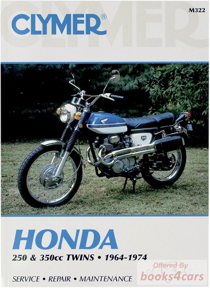 view cover of 1964-1974 Honda 250 & 350C Twins shop Service repair Manual by Clymer for CB250 CL250 CL350 SL350 CB350 184 pages