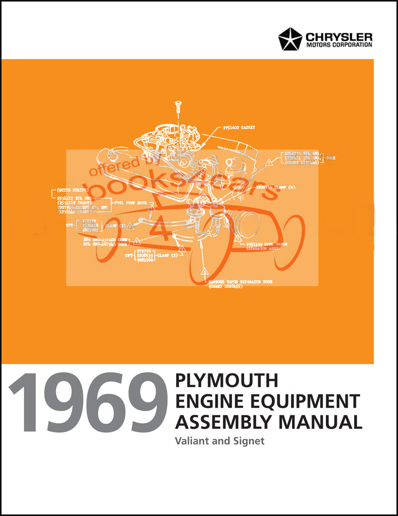 view cover of 1969 Engine Equipment Assembly Manual for Plymouth Valiant & Signet 41 pages