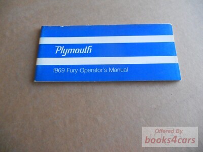view cover of 1969 Fury Owners manual by Plymouth