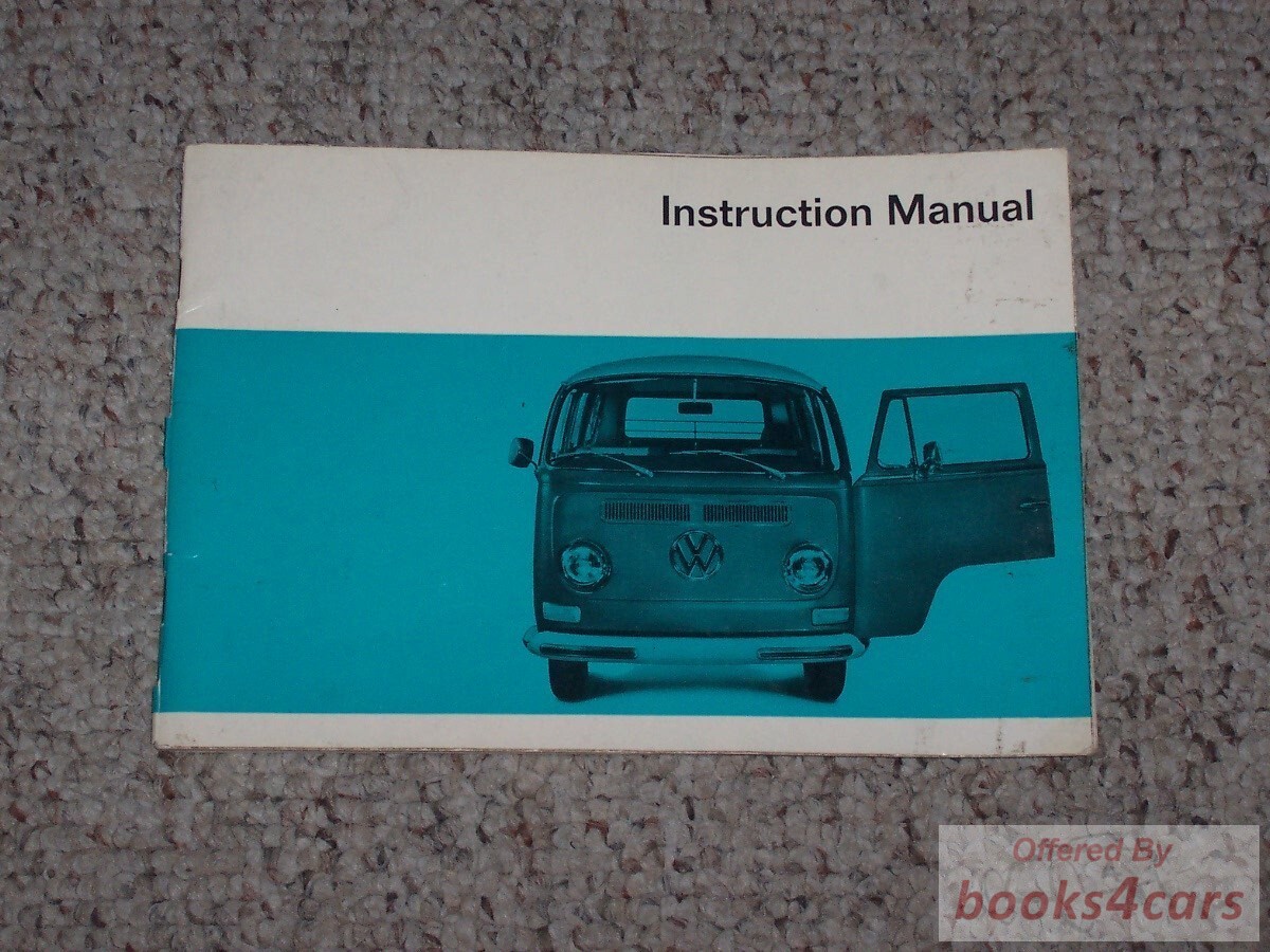 view cover of 1969 VW Bus Transporter Van Owners Manual by Volkswagen
