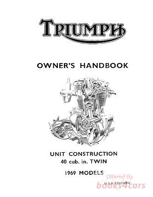 view cover of 1969 Bonneville Owners Manual by Triumph Motorcycle