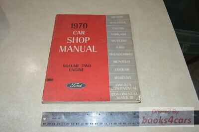 view cover of 1970 Engine Shop manual for Ford car, Volume 2