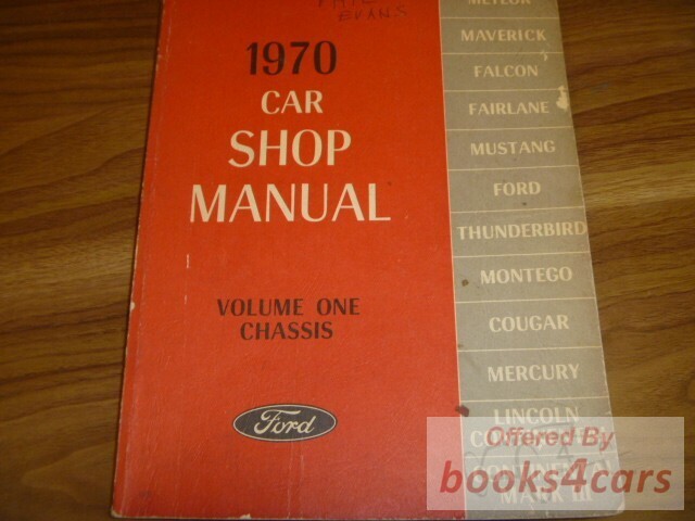 view cover of 1970 Chassis Shop service repair manual by Ford Lincoln Mercury all models car volume 1