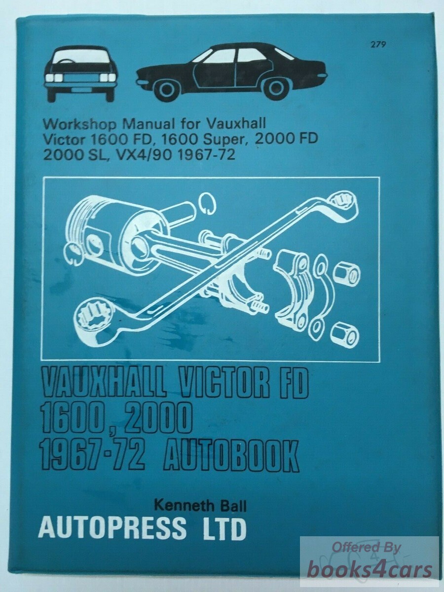 view cover of 1967-1972 Vauxhall Victor FD 1600 2000 Shop Service Repair Manual by Autobooks