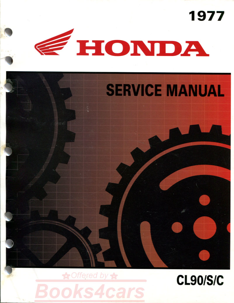 view cover of 1964-1977 90cc Shop Service Repair Manual by Honda models S CL C CD CT CL90L Motorcycles CL90 CS90 CM91 CT90