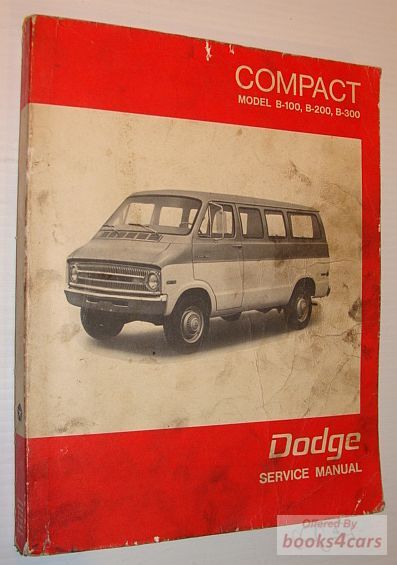 view cover of 1970 Compact Sportsman B100 200 300 Van service manual by Dodge truck