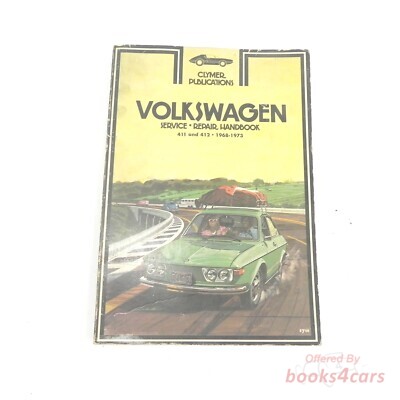 view cover of 1968-1973 Volkswagen 411 412 Shop Service Repair Manual by Clymer