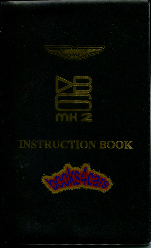 view cover of DB6 MkII Owners Manual by Aston Martin for DB 6 Mk2 Mk II 2 & Volante