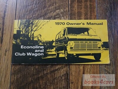 view cover of 1970 Econoline Club Wagon Owners Manual by Ford