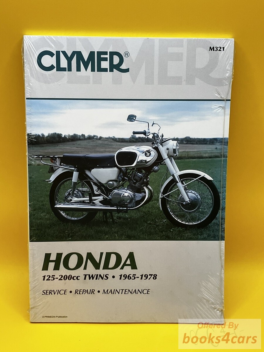 view cover of 1965-1978 Honda 125-200cc Twins shop Service Manual CB CD CL SS SL 125 160 175 200cc by Clymer