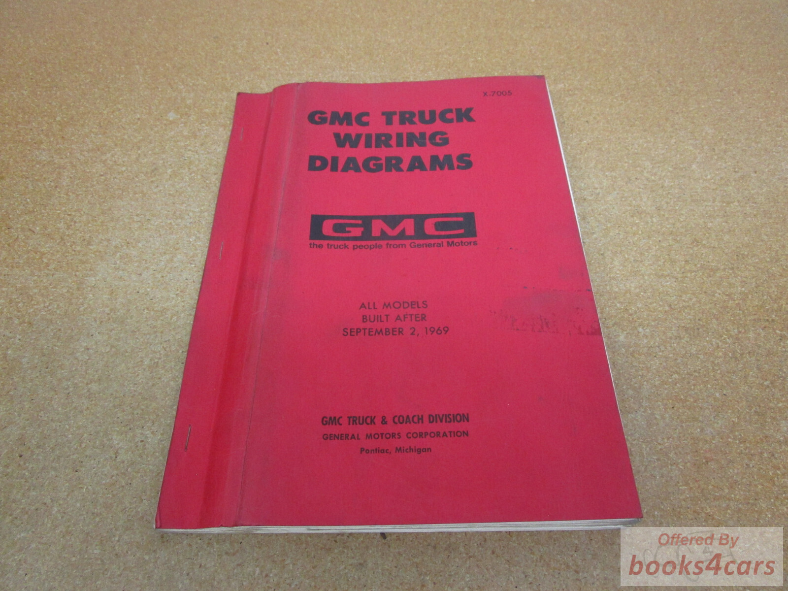 view cover of 1970 GMC Truck Wiring manual for all models built after September 1969