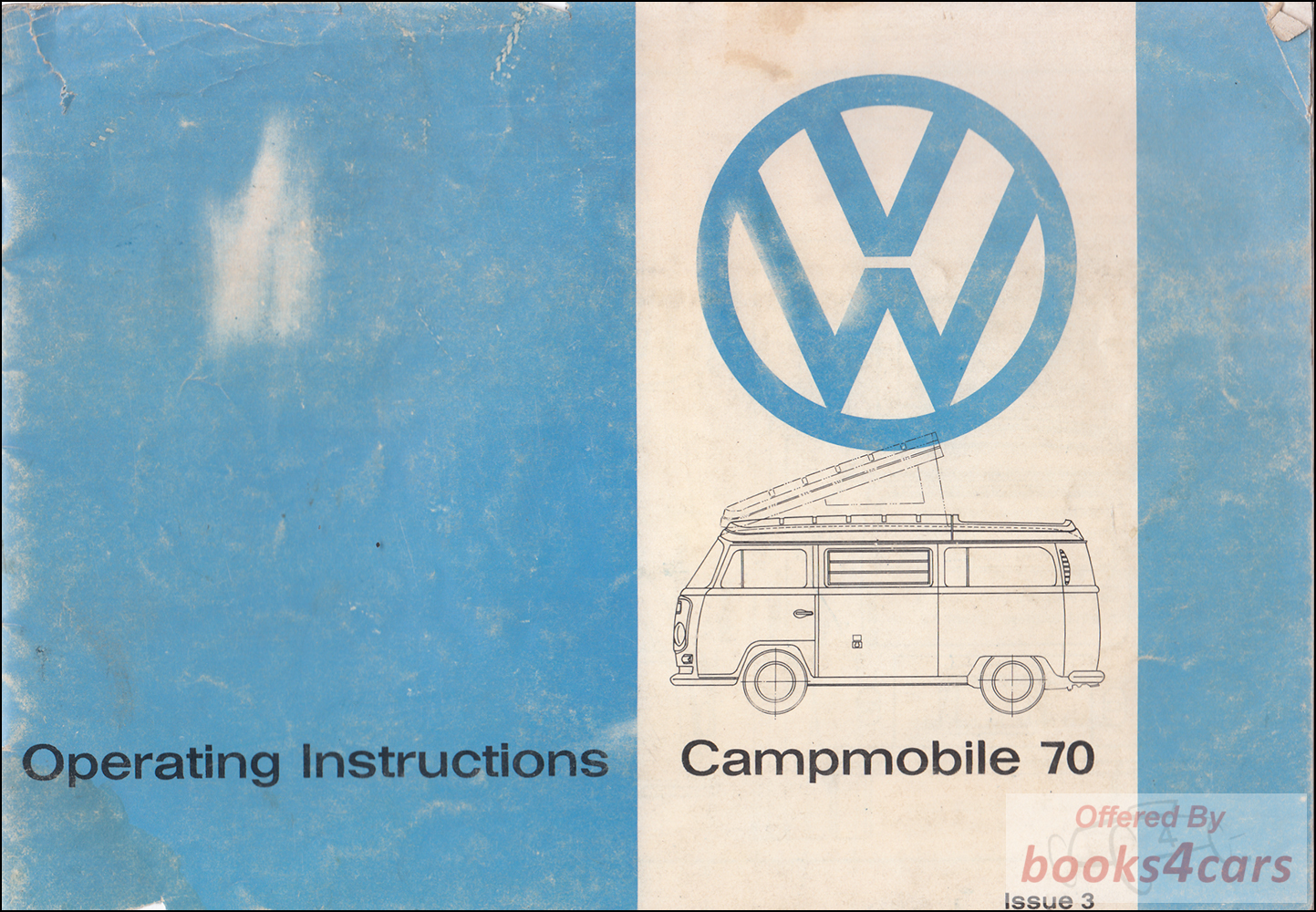view cover of 1970 Campmobile supplement owners manual by Volkswagen VW for Camper Van