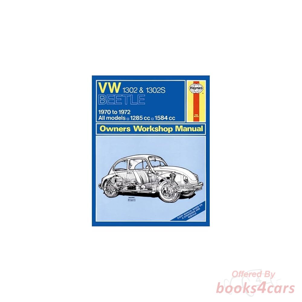 view cover of 1970-1972 VW Beetle Sports Bug Super Beetle Shop Service Repair Manual by Haynes for Volkswagen