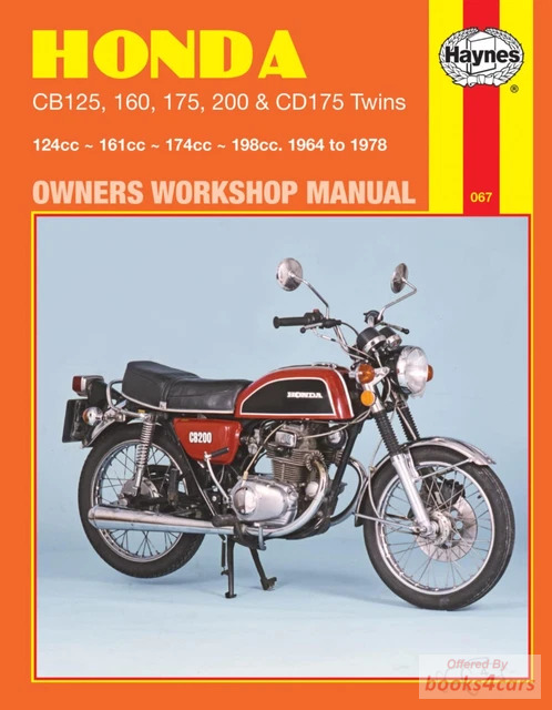 view cover of 1964-1978 CB 125 160 175 200 & CD 175 Twins Shop Service Repair Manual by Haynes