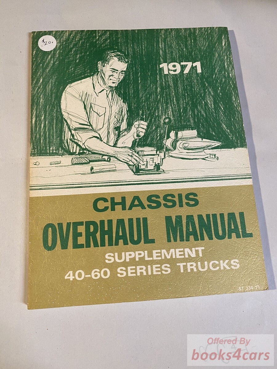 view cover of 1971 Chevy Truck Overhaul manual supplement for 40-60 series trucks by Chevrolet and GMC.