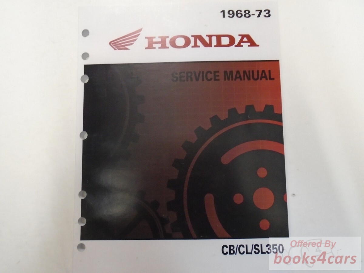 view cover of 1968-1973 CB350 CL350 SL350 shop service repair manual by Honda