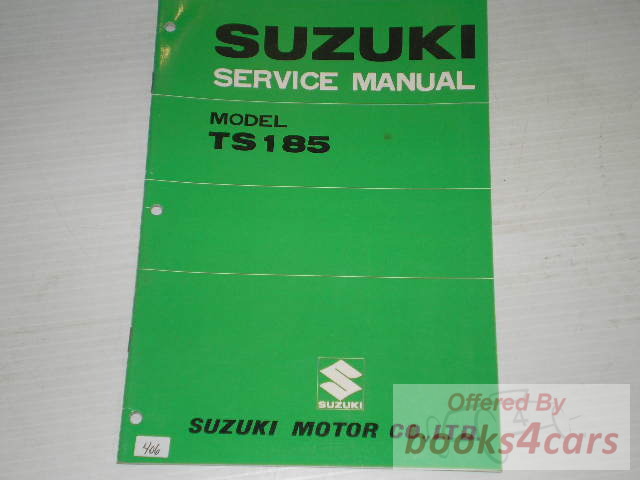 view cover of 1971 TS185 Shop Service Repair Manual by Suzuki for TS 185