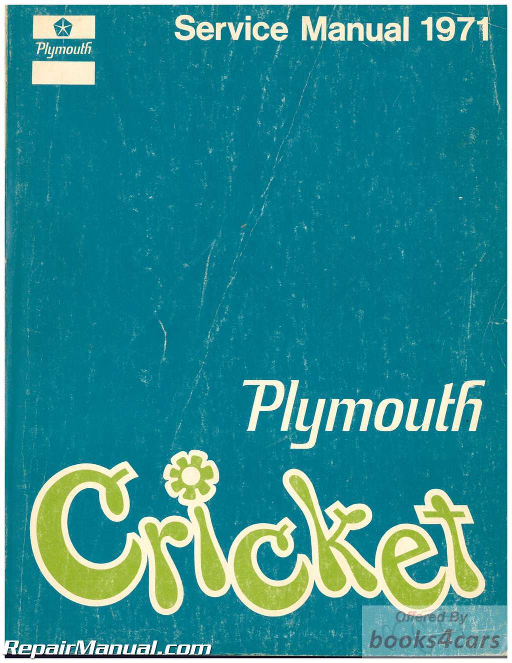 view cover of 1971 Cricket Shop Service Repair Manual by Plymouth