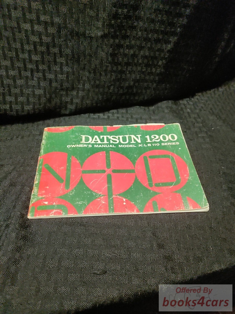 view cover of 1971 Datsun 1200 owners manual by Datsun.