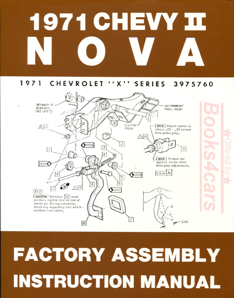 view cover of 1971 Nova Assembly Manual by Chevrolet