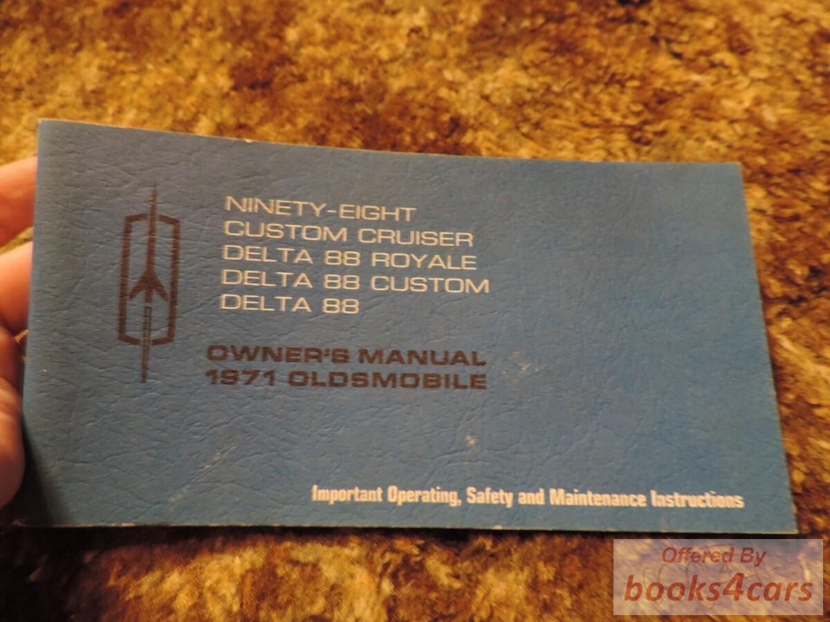view cover of 1971 Owners manual for Custom Cruiser and Delta 88 by Oldsmobile.