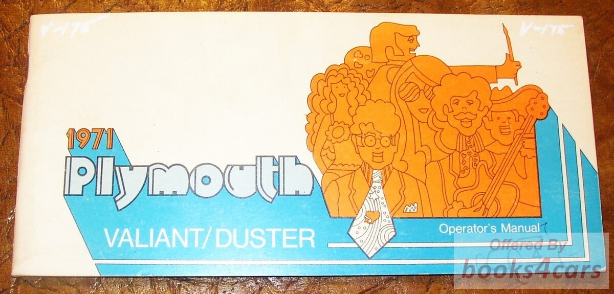 view cover of 1971 Valiant Duster Owners Manual by Plymouth
