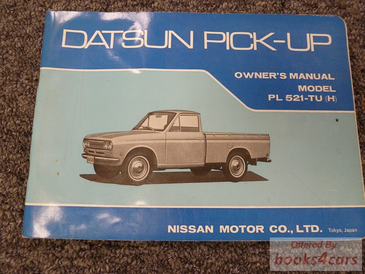 view cover of 1971 Pickup Owners Manual by Datsun for Pick-up