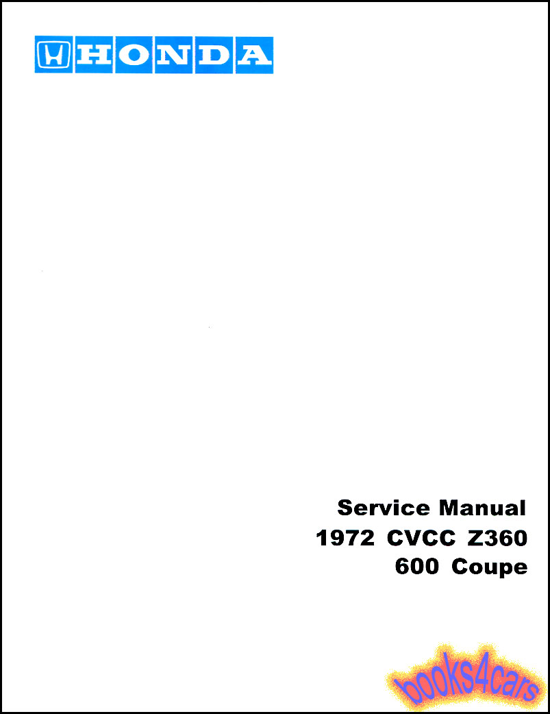 view cover of Z360 600 Coupe Shop Service Repair Manual by Honda