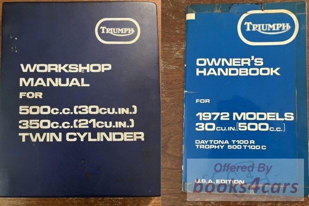 view cover of Owners Manual Handbook 500 US 1972 by Triumph