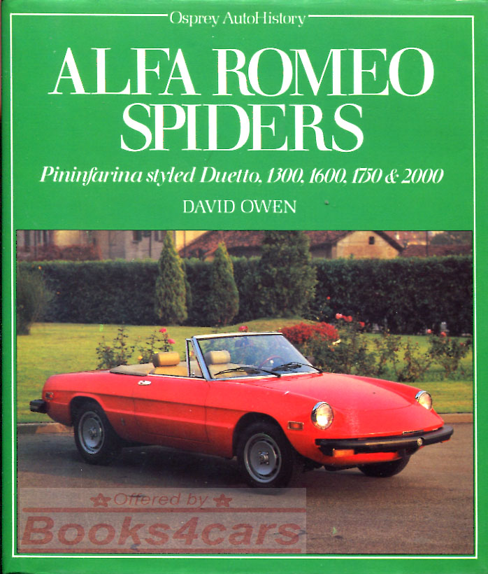 view cover of Alfa Romeo Spider Osprey Auto History by David Owen 128 pages