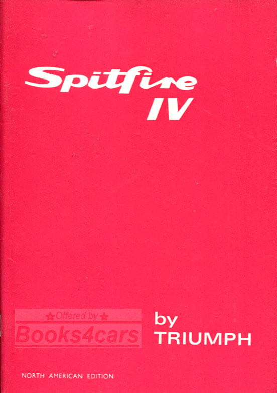 view cover of 1971-1974 Mk4 Spitfire Owners Handbook by Triumph